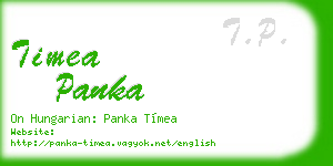 timea panka business card