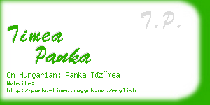 timea panka business card
